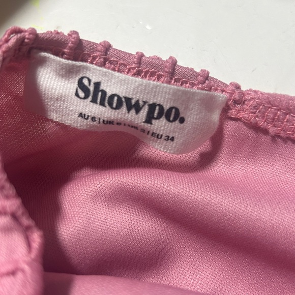 Showpo. Kiss Me Quick One Shoulder Dress Size 2 Dusty Rose - Picture 6 of 7